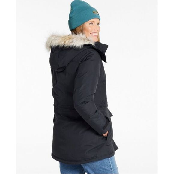 LL Bean Baxter State Parka Size XL Reg Goose Down Hooded Rugged Outdoor Blue - Picture 16 of 16